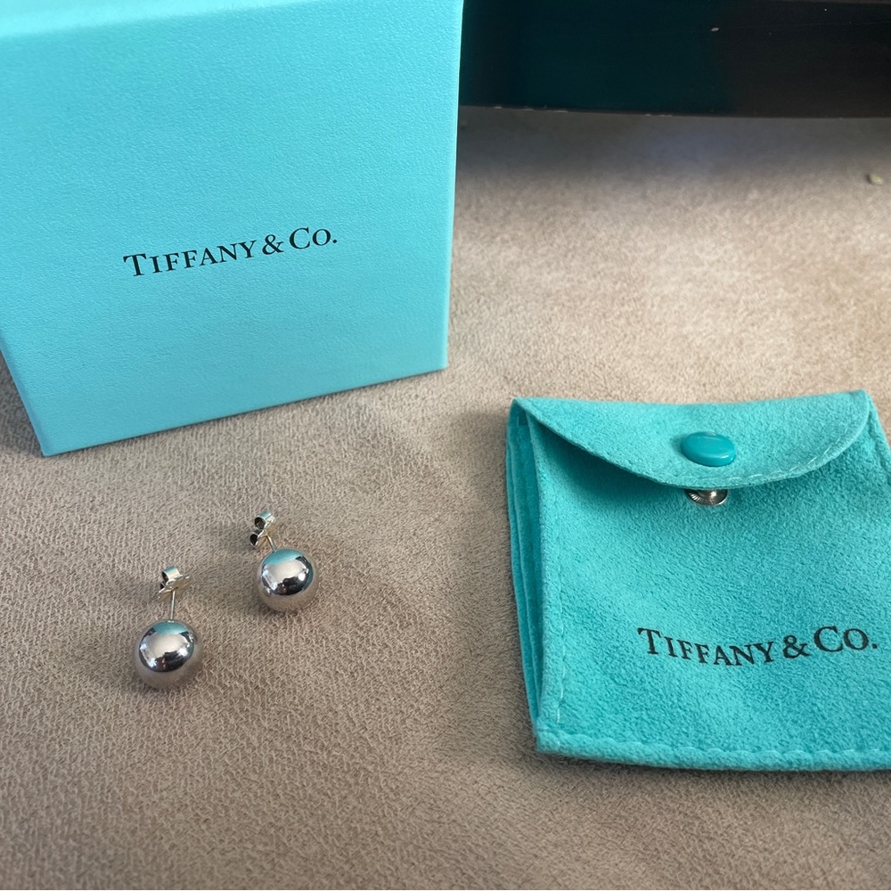 Tiffany & Co Sterling Silver Ball Earrings
